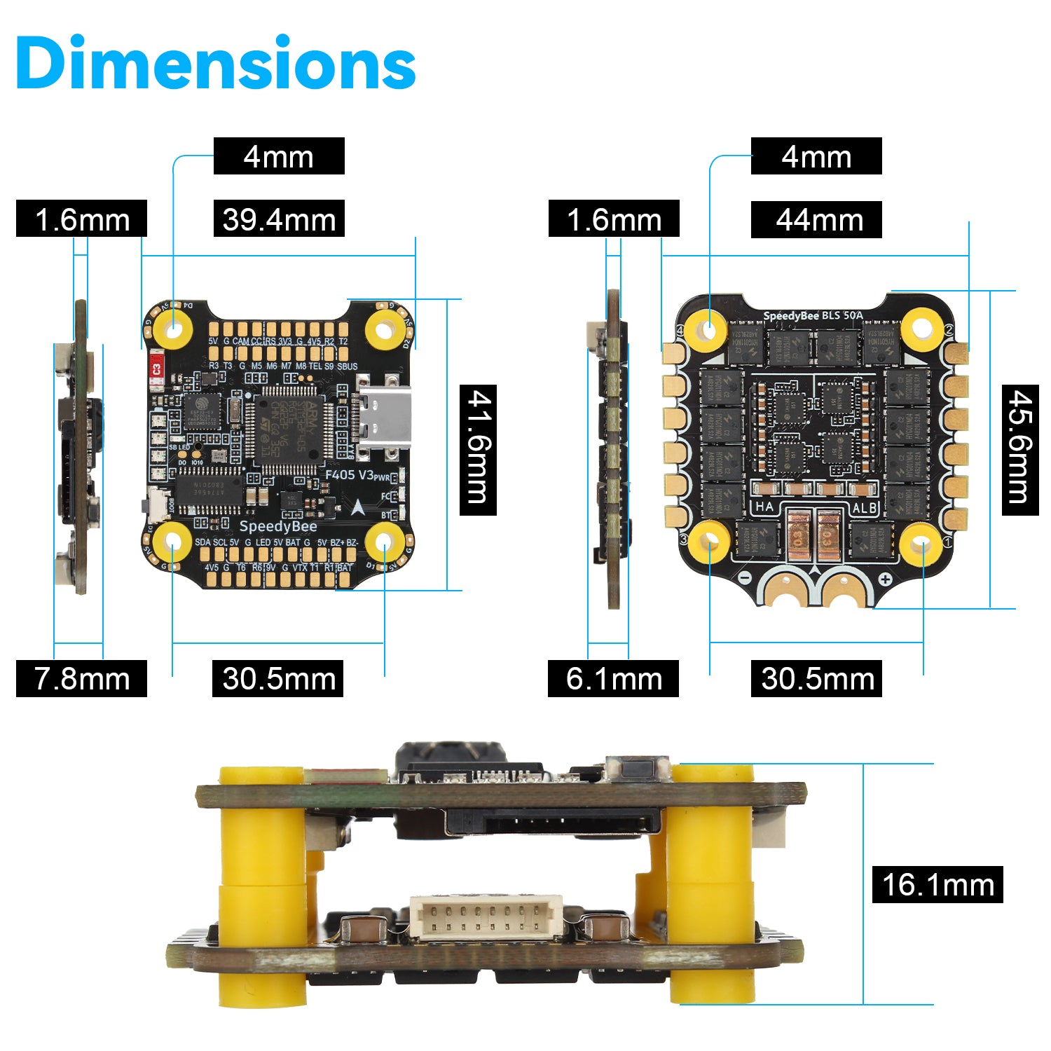 SpeedyBee F405 V3 BLS 50A 30x30 FC&amp;ESC Stack 4-в-1 ESC с BLHELIS 50A